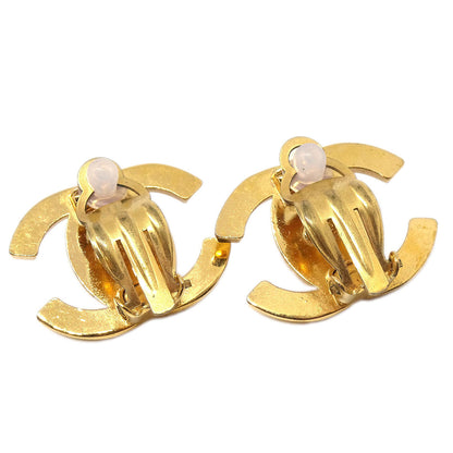Chanel CC Turnlock Clip-On Earrings Gold Large 95A
