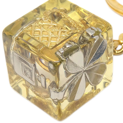 Chanel Gold Key Holder Bag Charm Dice 97P Small Good