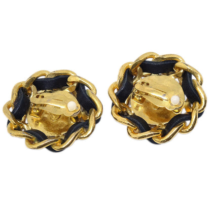 Chanel Gold Button Clip-On Earrings 94P