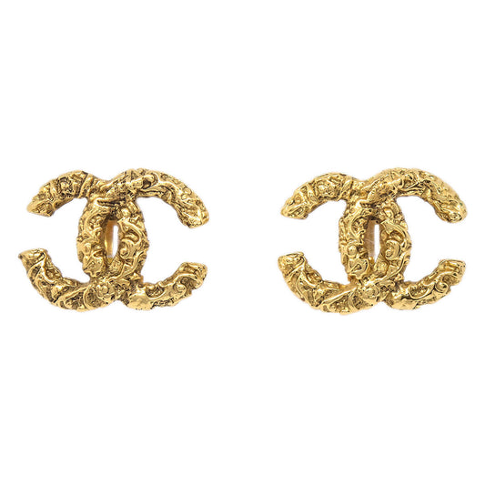 Chanel CC Clip-On Earrings Gold 93A