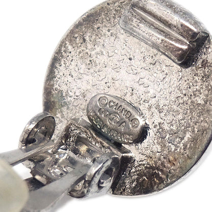 Chanel Button Clip-On Earrings Silver 00A