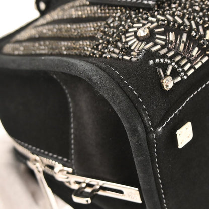 Loewe Black Suede Rhinestone Amazona 28 Handbag