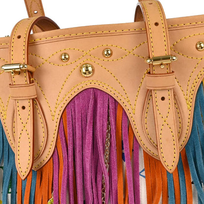 Louis Vuitton Monogram Multicolor Bucket Fringe Tote Bag M40109
