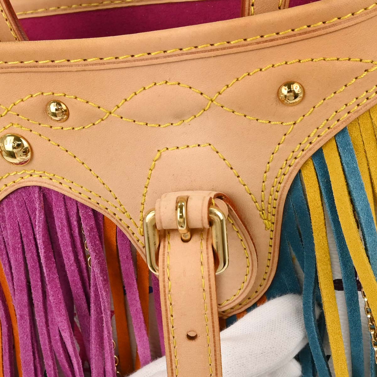Louis Vuitton Monogram Multicolor Bucket Fringe Tote Bag M40109