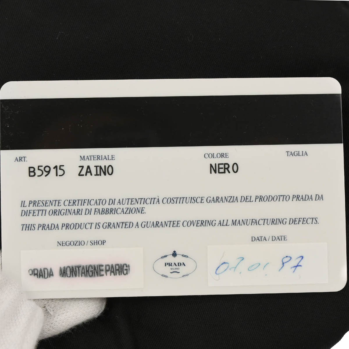 Prada Black Nylon Backpack