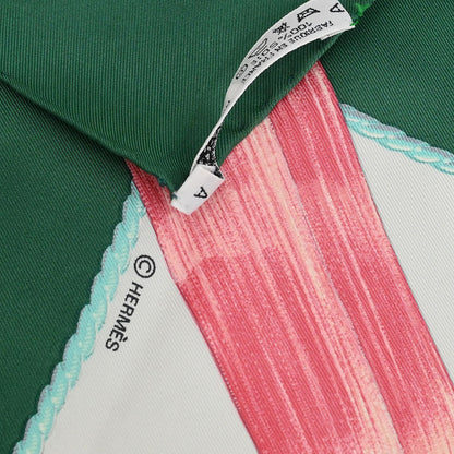 Hermes Scarf Carre 90 Samourai Green Small Good