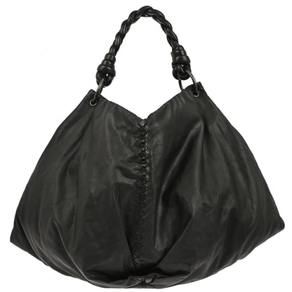 Bottega Veneta Black Nappa Intrecciato Aquilone Handbag