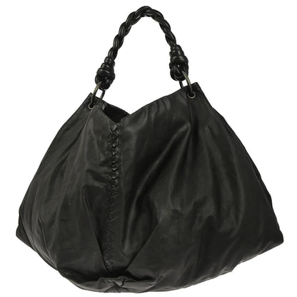 Bottega Veneta Black Nappa Intrecciato Aquilone Handbag