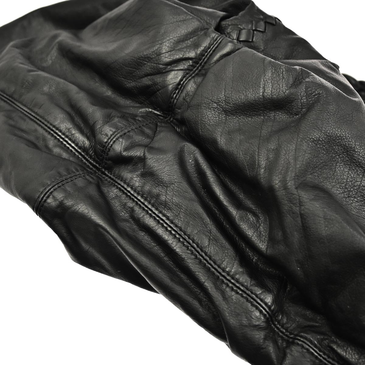 Bottega Veneta Black Nappa Intrecciato Aquilone Handbag