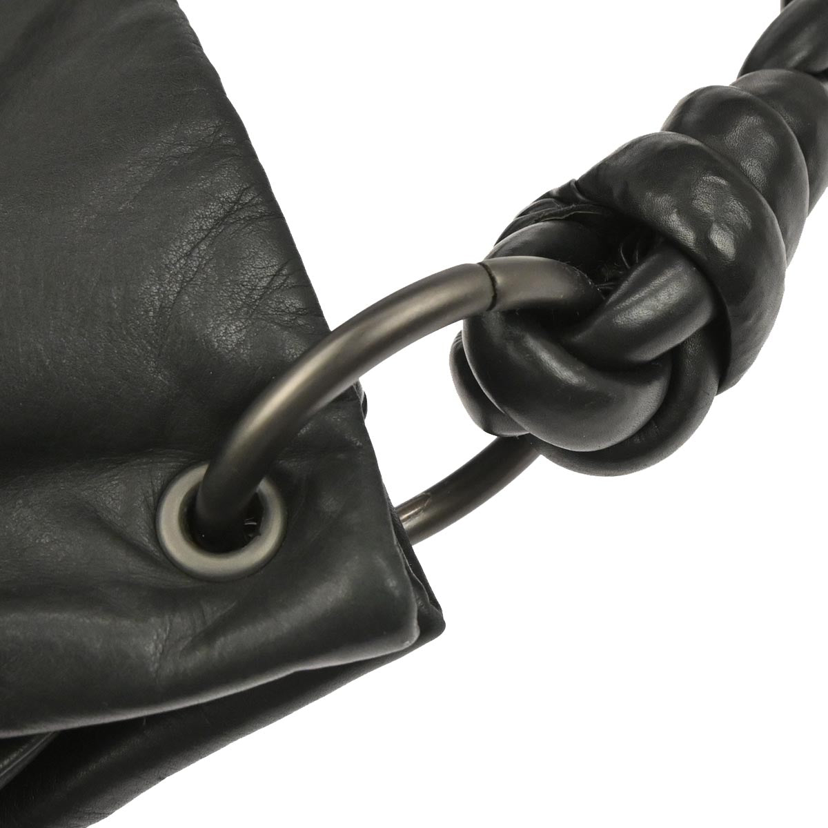 Bottega Veneta Black Nappa Intrecciato Aquilone Handbag