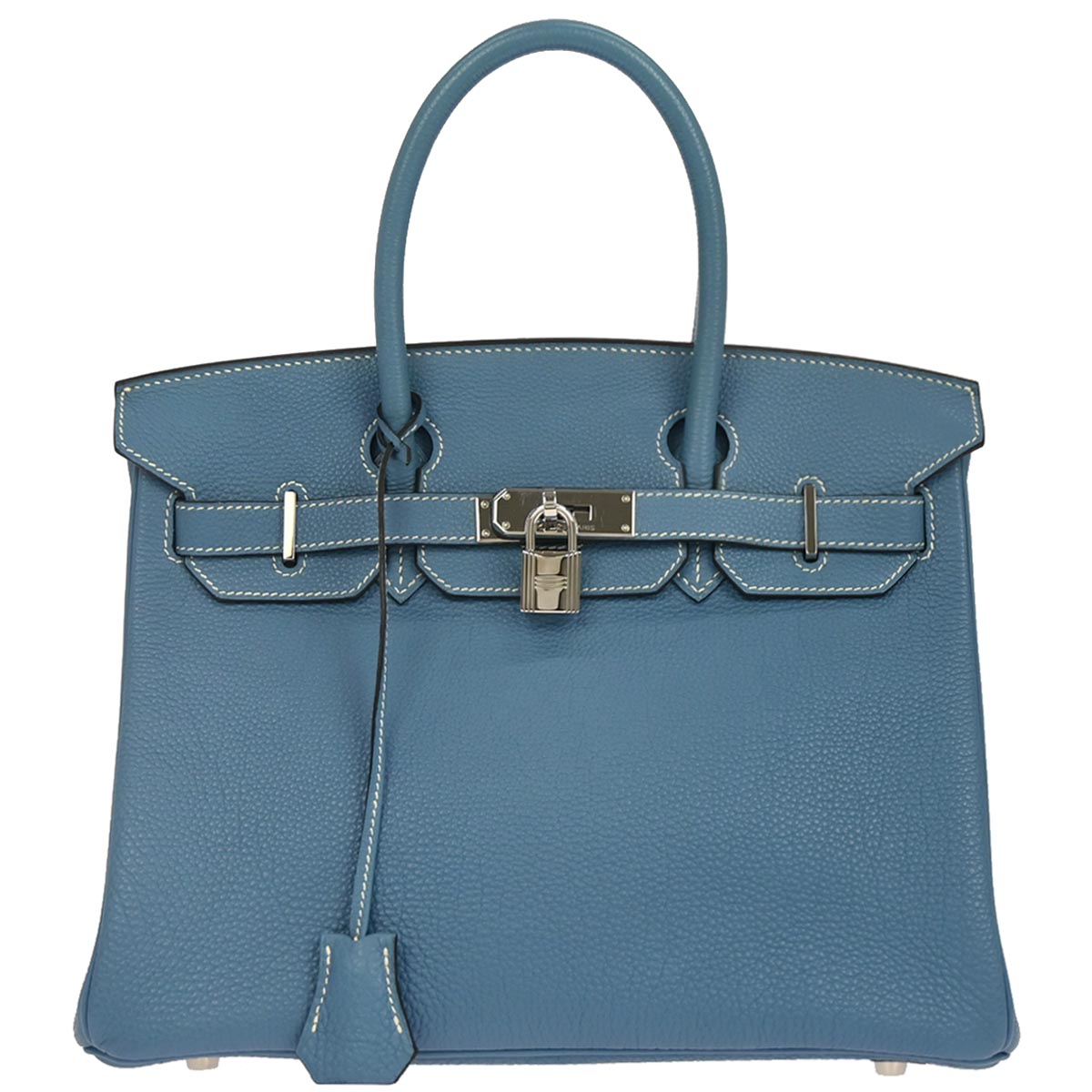 Hermes Blue Jean Togo Birkin 30 Handbag