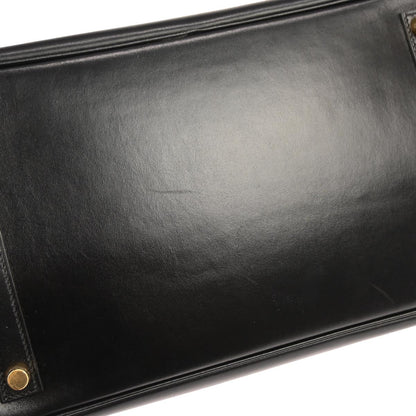 Hermes Black Box Calf Birkin 35 Handbag