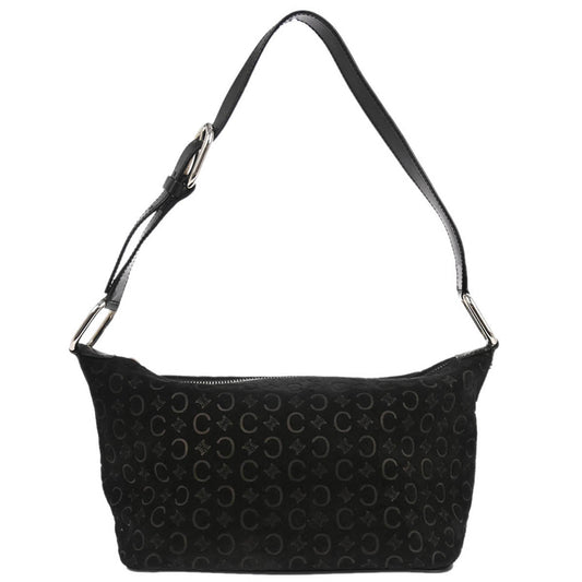 Celine Black Suede C Macadam Handbag