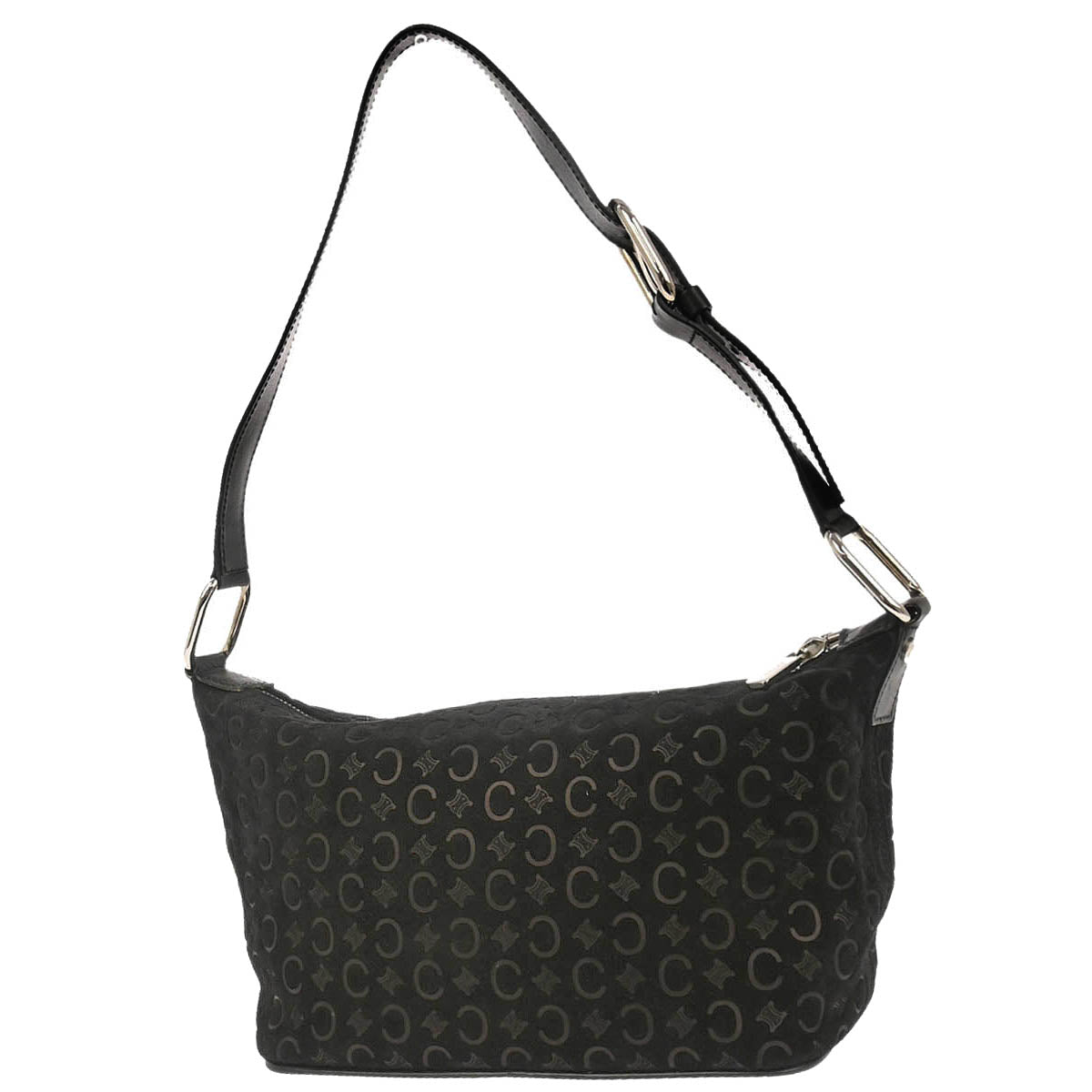 Celine Black Suede C Macadam Handbag