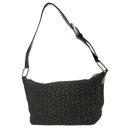 Celine Black Suede C Macadam Handbag