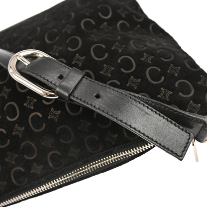 Celine Black Suede C Macadam Handbag