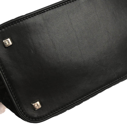 Celine Black Suede C Macadam Handbag