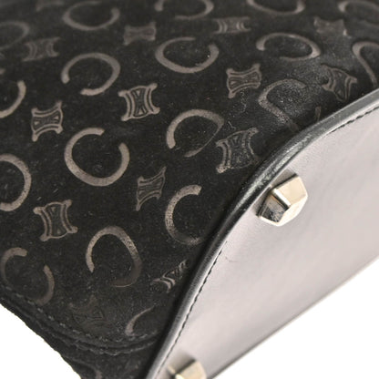 Celine Black Suede C Macadam Handbag