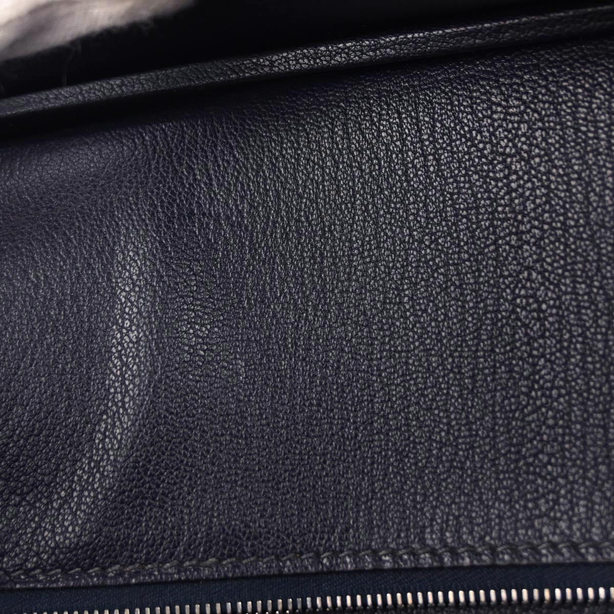 Hermes Blue Indigo Box Calf Birkin 30 Handbag