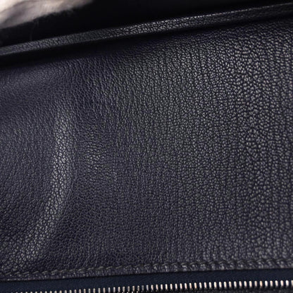 Hermes Blue Indigo Box Calf Birkin 30 Handbag
