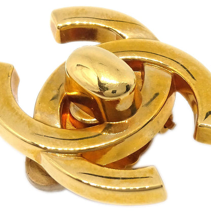 Chanel CC Turnlock Clip-On Earrings Gold Large 96A