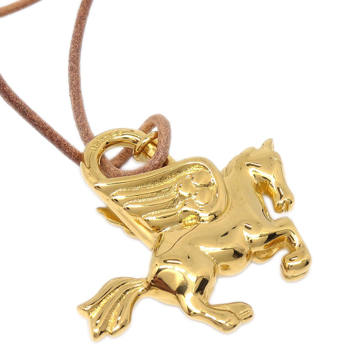 Hermes Le Cheval Pegasus Necklace Gold