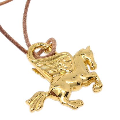 Hermes Le Cheval Pegasus Necklace Gold