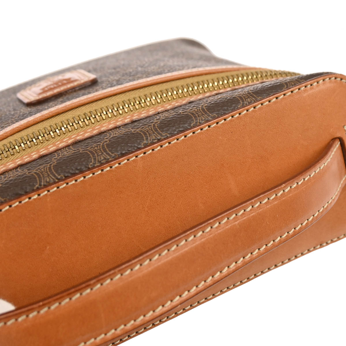 Celine Brown Macadam Vanity Handbag