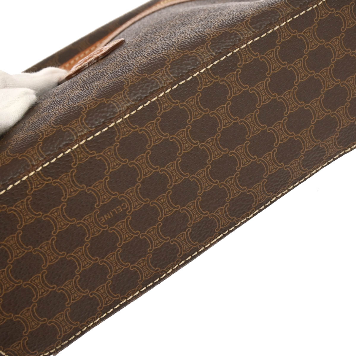 Celine Brown Macadam Vanity Handbag