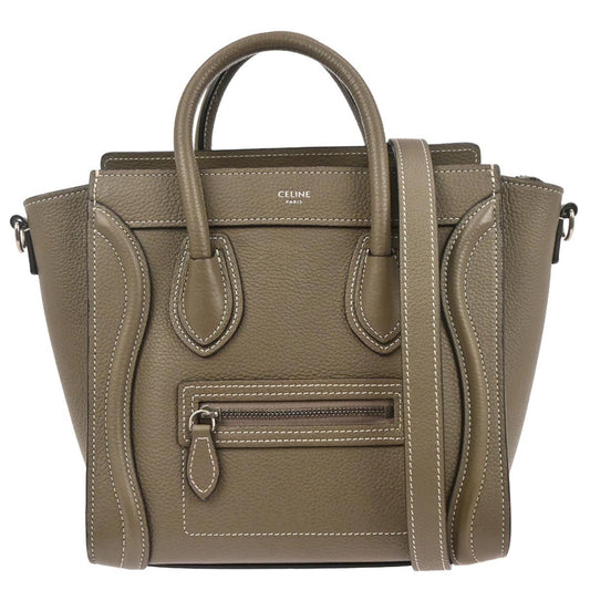 Celine Gray Nano Luggage 2way Shoulder Tote Bag
