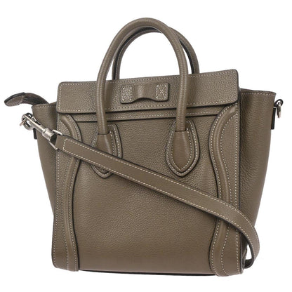 Celine Gray Nano Luggage 2way Shoulder Tote Bag