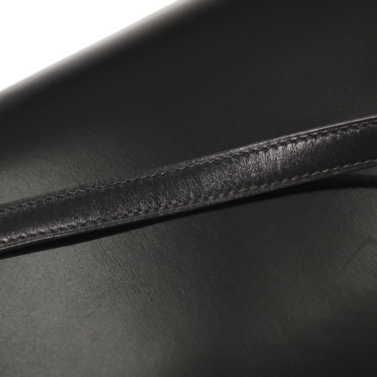 Hermes Black Box Calf Lydie Clutch Shoulder Bag