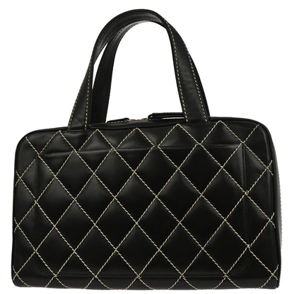 Chanel 2002-2003 Black Calfskin Wild Stitch Handbag