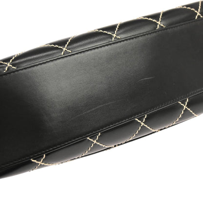 Chanel 2002-2003 Black Calfskin Wild Stitch Handbag