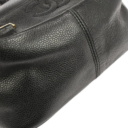 Chanel 1996-1997 Black Caviar Skin Triple CC Backpack