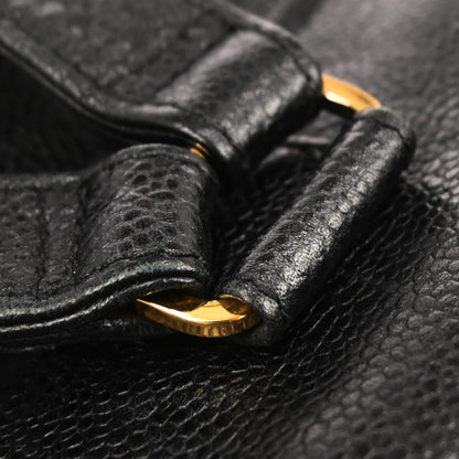 Chanel 1996-1997 Black Caviar Skin Triple CC Backpack