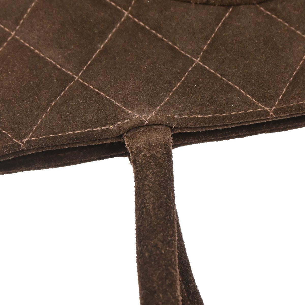 Chanel 1997-1999 Brown Suede Medallion Tote Handbag