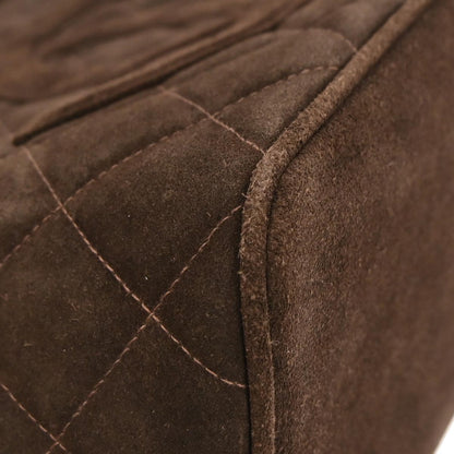 Chanel 1997-1999 Brown Suede Medallion Tote Handbag