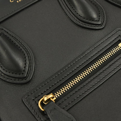 Celine Black Nano Luggage 2way Shoulder Tote Bag