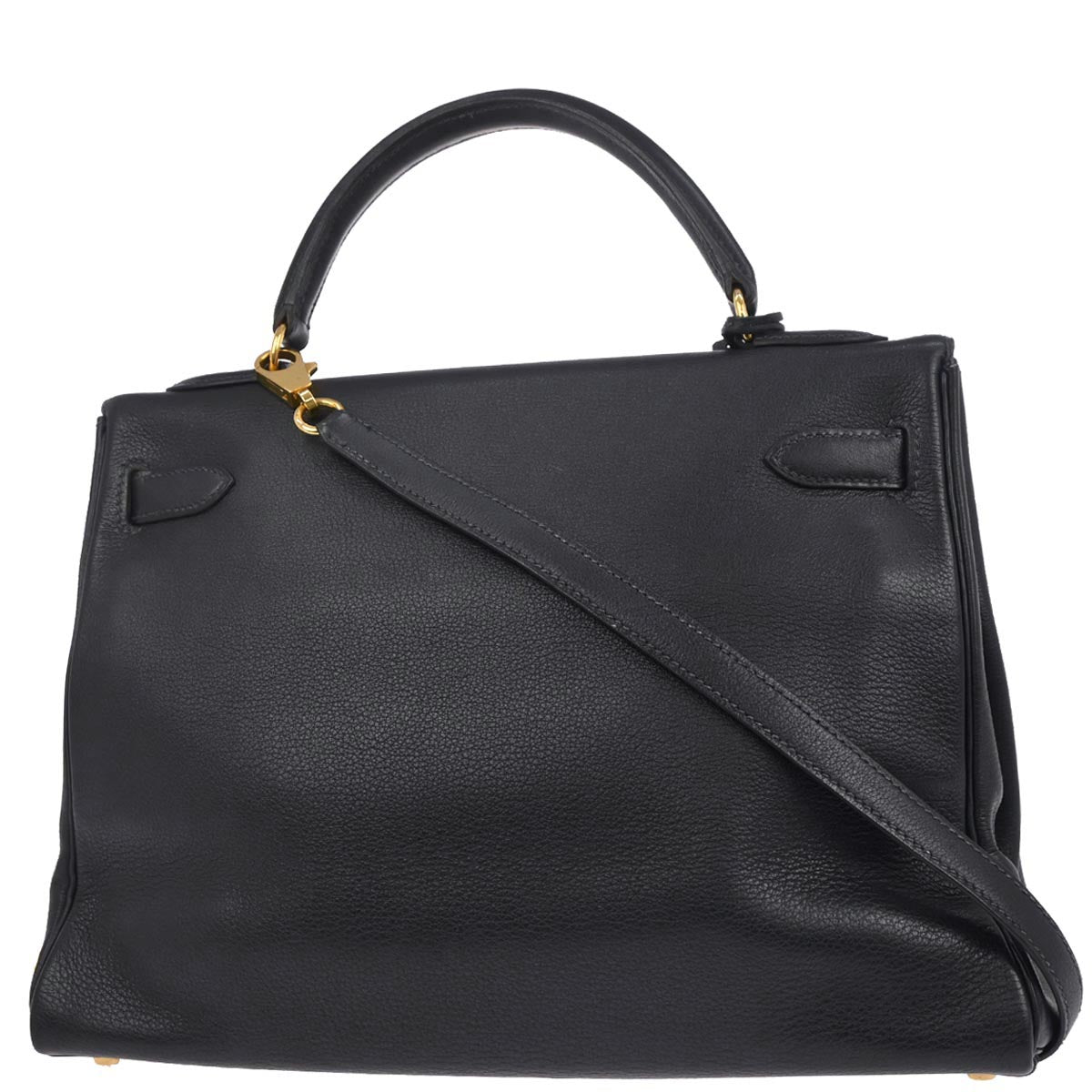 Hermes Blue Indigo Gulliver Kelly 32 Retourne 2way Shoulder Handbag