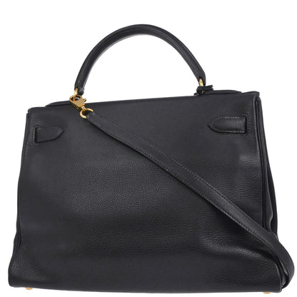 Hermes Blue Indigo Gulliver Kelly 32 Retourne 2way Shoulder Handbag