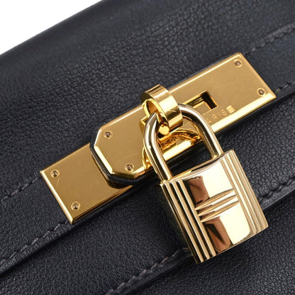 Hermes Blue Indigo Gulliver Kelly 32 Retourne 2way Shoulder Handbag