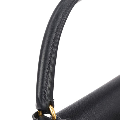 Hermes Blue Indigo Gulliver Kelly 32 Retourne 2way Shoulder Handbag