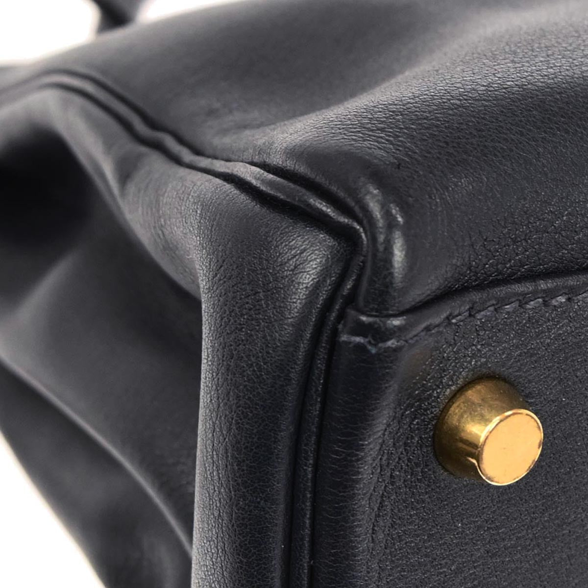 Hermes Blue Indigo Gulliver Kelly 32 Retourne 2way Shoulder Handbag