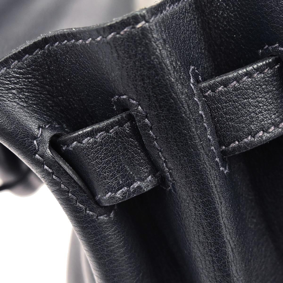 Hermes Blue Indigo Gulliver Kelly 32 Retourne 2way Shoulder Handbag