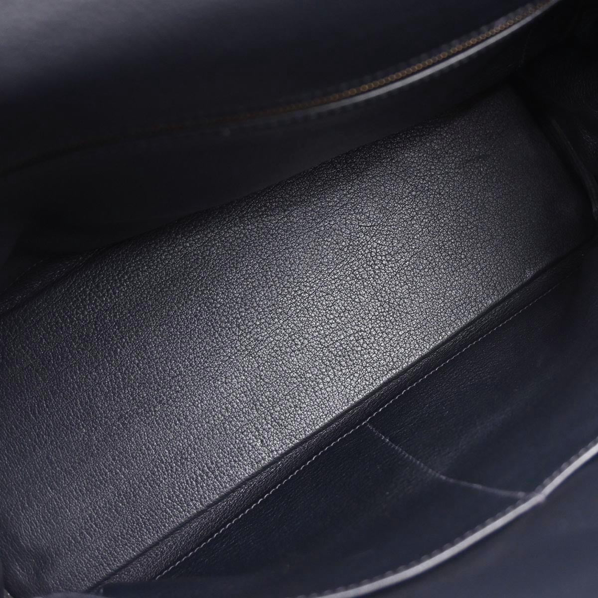 Hermes Blue Indigo Gulliver Kelly 32 Retourne 2way Shoulder Handbag