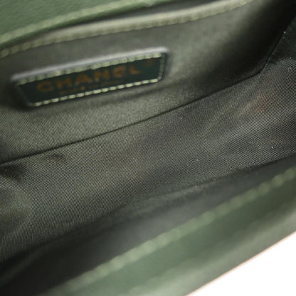 Boy Chanel 2018-2019 Green Caviar Skin Small Chain Shoulder Bag