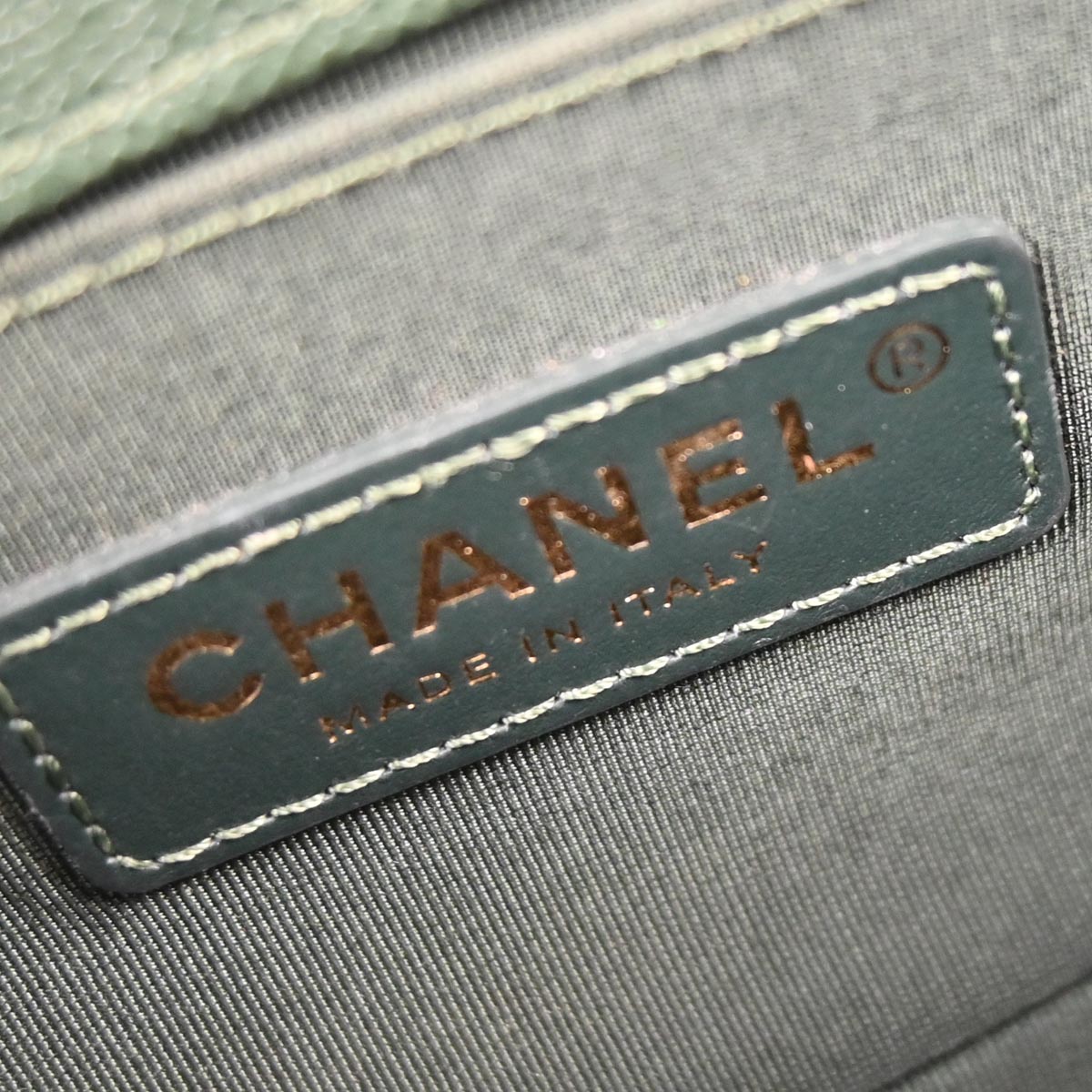 Boy Chanel 2018-2019 Green Caviar Skin Small Chain Shoulder Bag