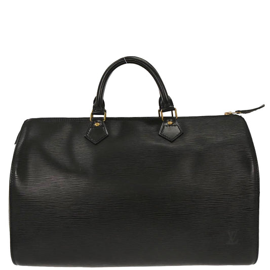 Louis Vuitton Black Epi Speedy 35 Duffle Handbag M42992
