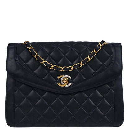Chanel Navy Lambskin Paris Shoulder Bag